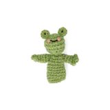 Dille &amp; Kamille Marionnette à doigt, grenouille, laine, 9 cm