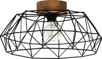 EGLO Padstow Plafondlamp E27 Zwart/Bruin FSC Hout