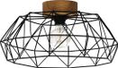 EGLO Padstow Plafondlamp E27 Zwart/Bruin FSC Hout