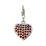 Carlo Biagi Dameshanger hart rood 925 zilver CSCZS02R, Sterling zilver