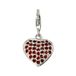 Carlo Biagi Dameshanger hart rood 925 zilver CSCZS02R, Sterling zilver