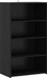 vidaXL Highboard Zwart eiken 70 x 41 x 124 cm Bewerkt hout