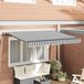 Prolenta Maison Exclusive - Handbediende zonnescherm, 2,5 x 2 meter, gestreept in antraciet en wit