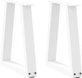 vidaXL Salontafelpoten 2 stuks V-vormig 38x(42-43,3) cm staal wit