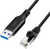 LogiLink USB 3.2 Gen 1 (USB 3.0) Adapterkabel [1x USB 3.2 Gen 1 stekker A (USB 3.0) - 1x RJ45-stekker 8p8c] CU0407 15.0 m