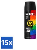 Axe 15 x Axe déodorant spray Unite, 150 ml - Pack économique - 15 pièces