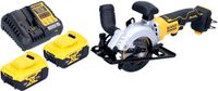 DeWalt DCS 571 P2 Scie circulaire sans fil 18 V 115 mm sans balai + 2x batterie 5.0 Ah + chargeur