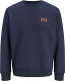 JACK&JONES JJRUSH SWEAT CREW NECK Heren Sweater S Katoen/Polyester Navy Blazer
