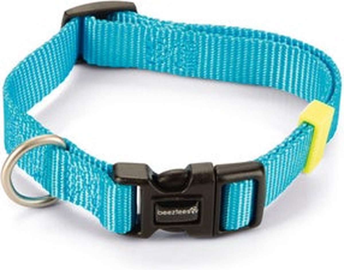 Beeztees hondenhalsband Uni lichtblauw 35-50 x 2 cm blauw