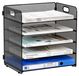 5-Laags A4 Mesh Documentenhouder voor Bureau, Zwart