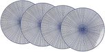 Ritzenhoff & Breker Royal Makoto, 4-delig, 21,5 cm diameter, porseleinen servies, blauw-wit