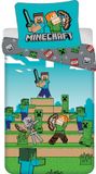 Minecraft Dekbedovertrek groen - 140 x 200 cm - Katoen