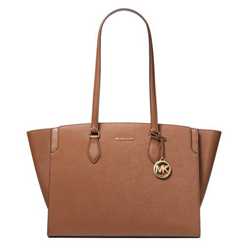 Michael Kors leren shopper Becca cognac