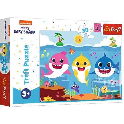 Trefl - Baby Shark, Onderwaterwereld van Haaien - Puzzels 30 Stukjes - 3+