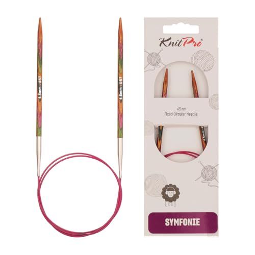 KnitPro K21353 Rondbreinaalden, hout, meerkleurig, 4,5