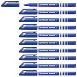 STABILO - Fineliner met meeverende schrijfpunt - SENSOR F - Fijn - 10 Stuks - Blauw