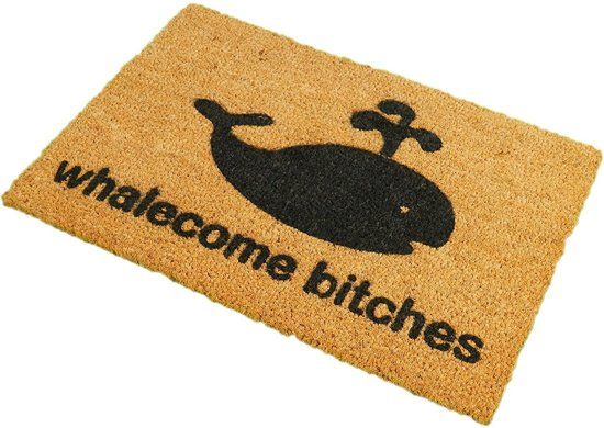 CKB Ltd CKB Whalecome Bitches Funny Kokosvezel Deurmat - 8011301858704