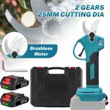 Tondeuse à gazon électrique - Scie à branches sur batterie - Moteur sans balai - Convient pour les arbres fruitiers - 2 batteries