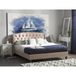 Beliani Lit - Bordeaux - Beige - 140x200cm - Polyester
