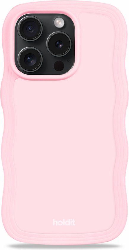 Holdit Wavy Case geschikt voor Apple iPhone 15 Pro - Roze