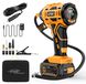 Compresseur d'air sans fil - 21V - 12,4 bar - Jaune-noir