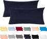 Unyqoos® Set de 2 taies d'oreiller, jersey de coton simple, fermeture éclair dissimulée, 40 x 145 cm / 40 x 40 cm / 40 x 60 cm / 40 x 80 cm / 50 x 50 cm / 60 x 60 cm / 80 x 80 cm