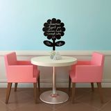 Securit® Silhouette bloemenwandkrijtbord in zwart