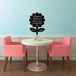 Securit® Silhouette bloemenwandkrijtbord in zwart