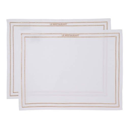 Vondels placemat LE RESTAURANT (set van 2)