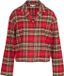 JOOP! Jeans Joop! Sleepshirt After Dark Vrouwen Felrood Geruit Lange Mouw 100% Katoen