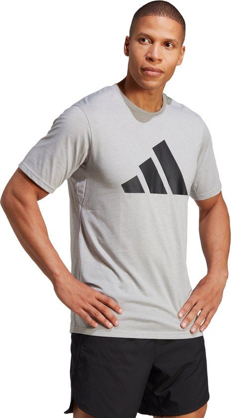 adidas Performance Train Essentials Feelready Logo Training T-shirt Heren Grijs - M