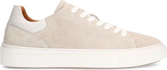 Manfield Heren Licht grijze suède sneakers Maat 40