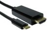 RS PRO USB-kabel, USB C/HDMI, 2 m USB 3.1 zwart