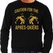 Bellatio Decorations Apres ski sweater heren - caution for the Apres Ski - zwart - glitter goud - wintersport - skieen M