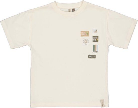 Levv Banu Jongens T-shirt - Wit Crème - Maat 122