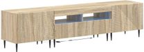 vidaXL Meuble TV 3 pièces chêne Sonoma bois composite
