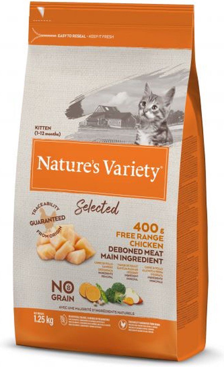 Natures Variety Selected Kitten Free Range Chicken 1.25KG