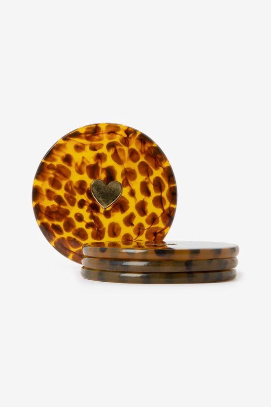 Sissy-Boy Bruine onderzetters met leopard print