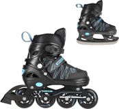 Nils Extreme Schaatsen/Inline Skates Zwart/Blauw Maat: 31-34 Verstelbaar ABEC9