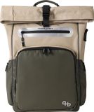 Hedgren Hub Reiserugzak met oprolsluiting L 15,6 inch met RFID-bescherming – Waterafstotend – Beige-Olive