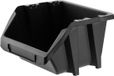 KADAX Boîte d'atelier, petite boîte de tri en plastique PP, boîte de rangement en différentes tailles et couleurs, boîtes de rangement pour mur à outils (noir, set de 10 - 118 x 98 mm)