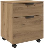 vidaXL Dossierkast - Verrijdbaar - Hout - Artisanaal Eikenkleur - 45x38x54 cm