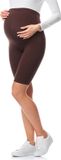 Be Mammy Korte Zwangerschapsleggings BE-BE20-228-LE - Katoen - Elasthan - Yogabroek - Bruin - S