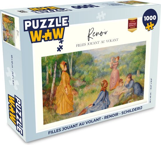 MuchoWow Puzzel Filles Jouant au volant - Renoir - Schilderij - Legpuzzel - Puzzel 1000 stukjes volwassenen