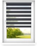 Fart Produkt time4blinds dag en nacht dubbel rolgordijn mini - raamrolgordijn dag en nacht - rolgordijn zonder boren - zonwering - rolgordijnen voor slaapkamers - 900x1200mm – Antraciet – Linkszijdig