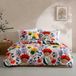 MARIMEKKO - Full/Queen Dekbedovertrek Set, Katoen Percal Omkeerbaar Beddengoed met Bijpassende Shams, Bloemen Home Decor (Ojakellukka Multicolor, Full/Queen)
