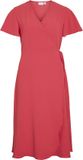 VILA VILOVIE S/S WRAP MIDI DRESS - NOOS