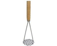 Gerimport Aardappelstamper/pureestamper - metaal/hout - keuken gerei - 25 cm