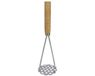 Gerimport Aardappelstamper/pureestamper - metaal/hout - keuken gerei - 25 cm