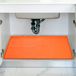 Orange 86 x 56 cm Tapis en silicone imperméable sous meuble